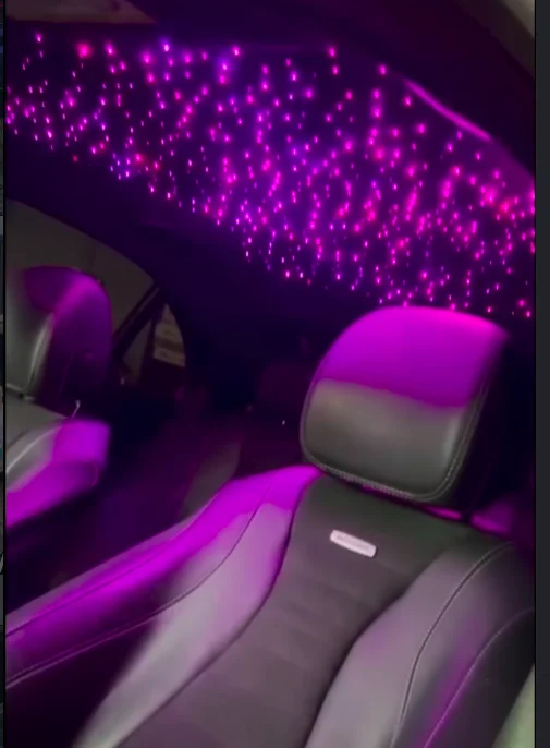 Starlight headliner fitted in a Mercedes by Regal Tints, Limerick